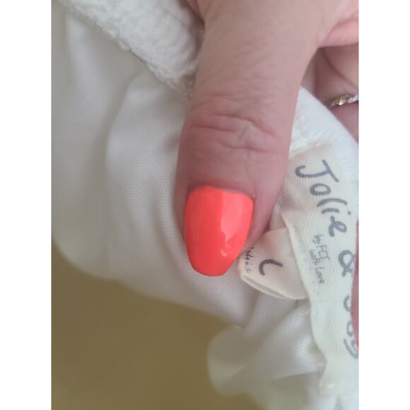 Tshirt Dress White Sz L Jolie & Joy - Casual Chic Trendy Cute - Picture 4 of 4